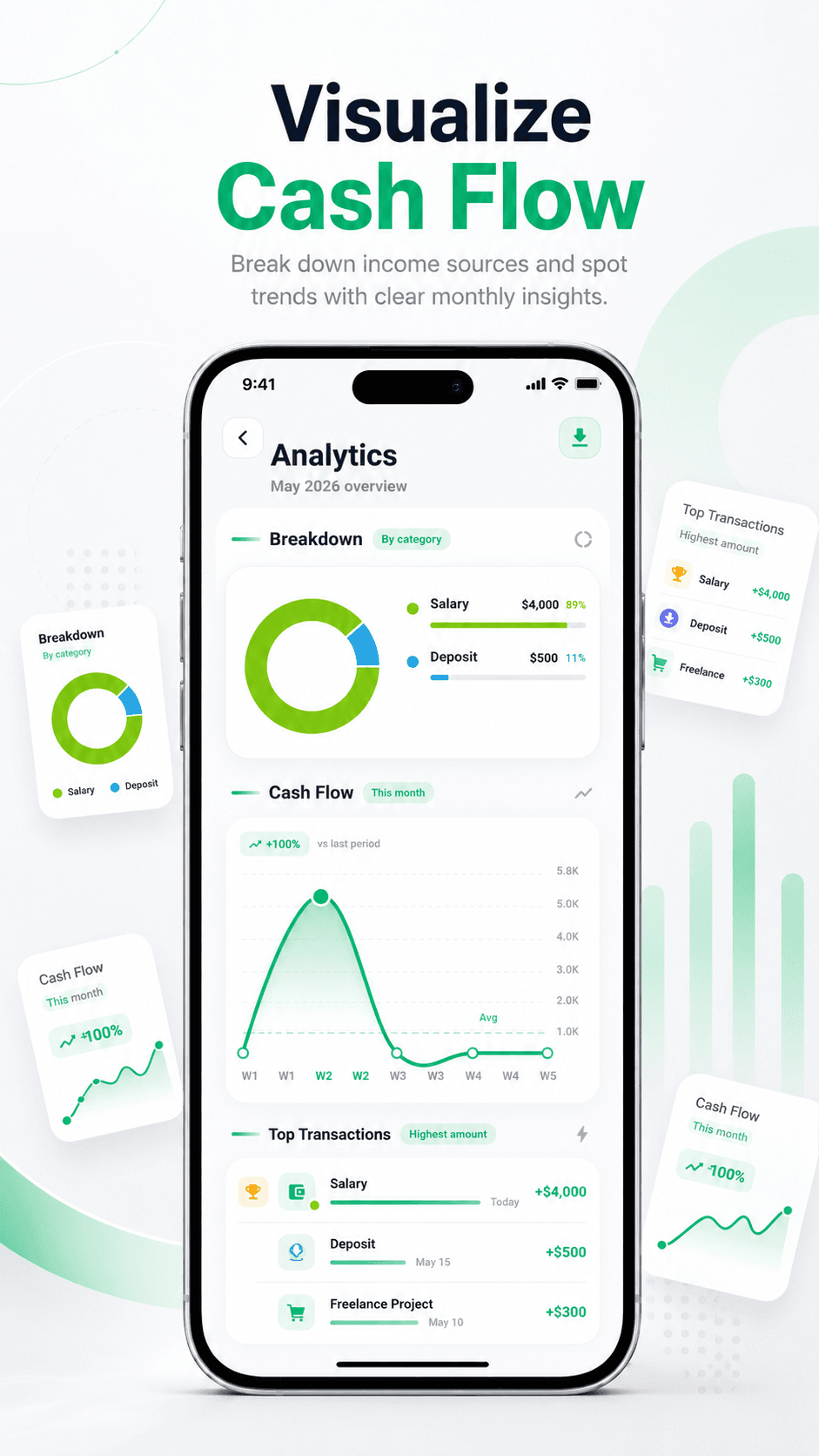 Cash flow visualization