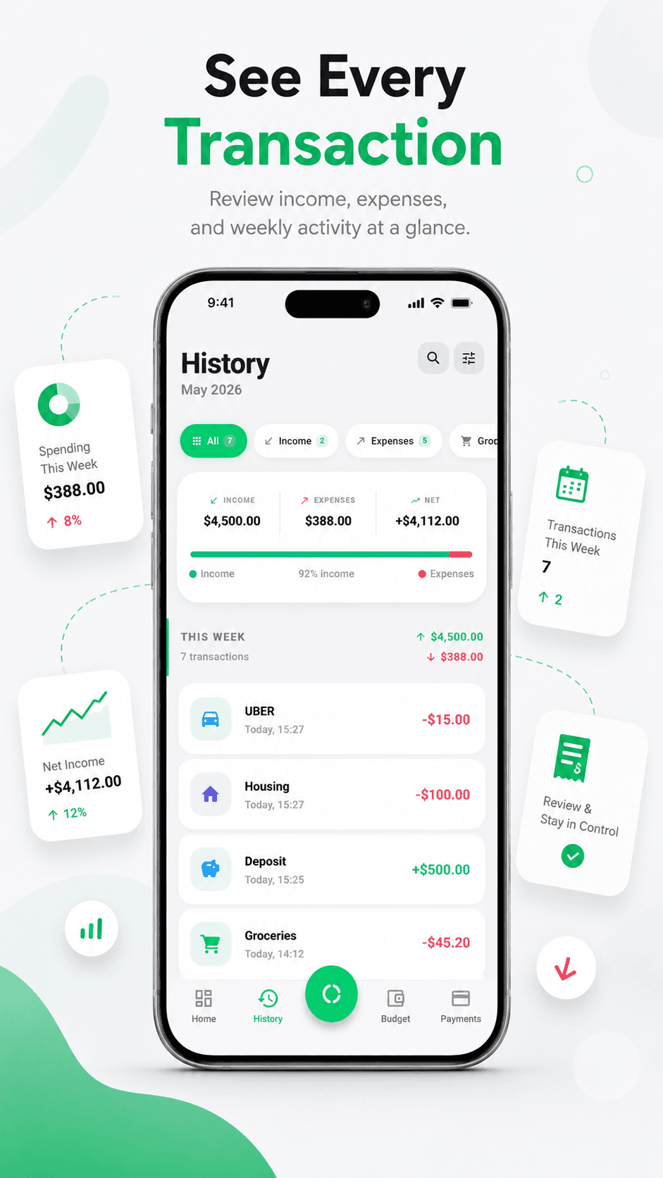 Savings tracker